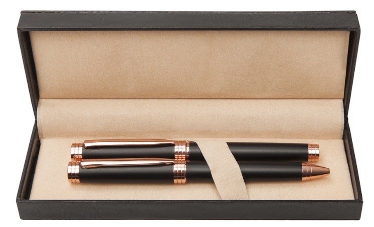 SET ESTUCHE BOLIGRAFOS ENCOBRIZADOS 